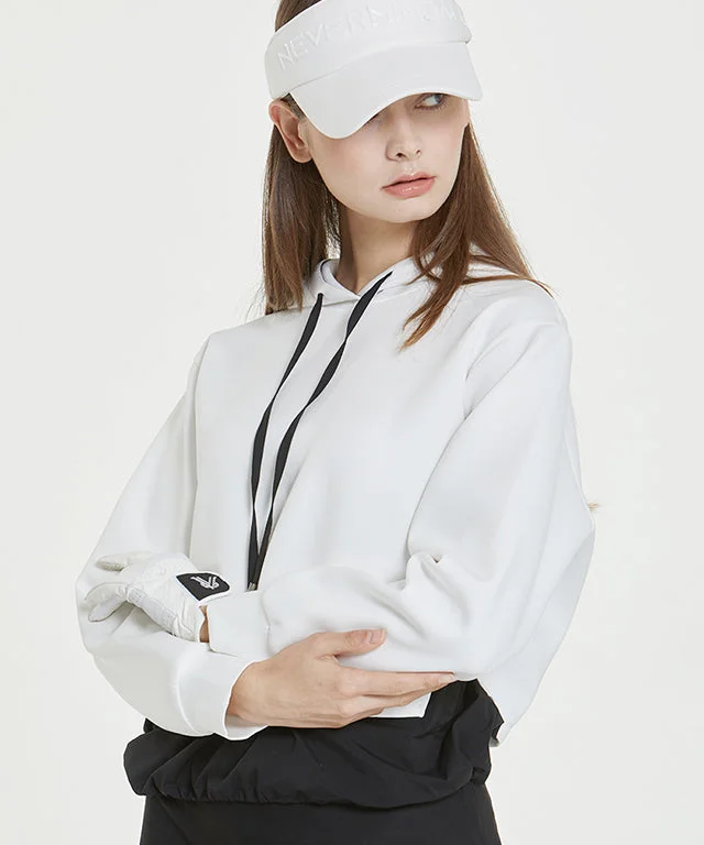 Banev Hoodie Jersey Windbreaker - Off White Hoodie with Set-In Sleeves Structured Classic