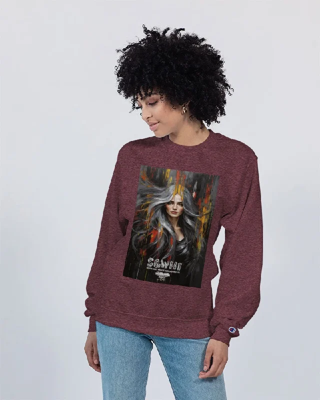 Beautiful white Sister [Part two collection] Unisex Sweatshirt | Champion Hoodie with Earth Tones Natural Calm