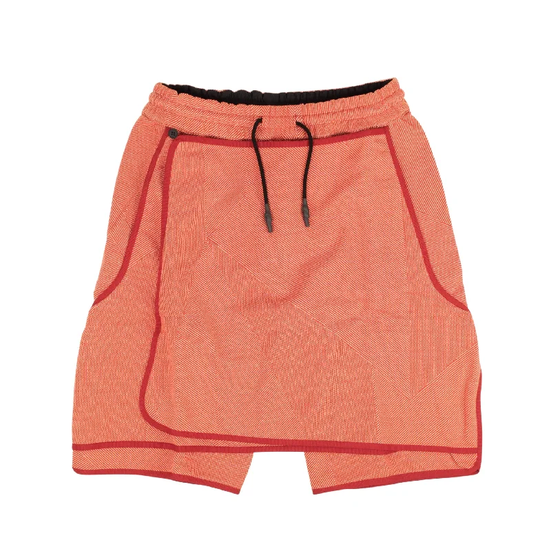 BYBORRE Red Asymmetrical Knit Mini Skort chiffon skirt flowing