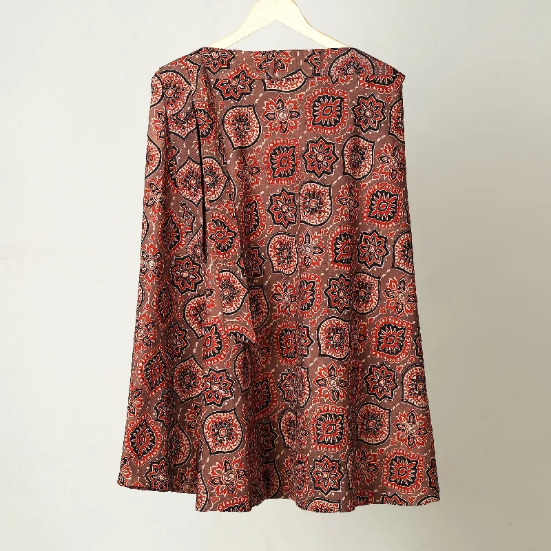 Block Print Cotton Wrap Around Ajrakh Skirt 37 silk skirt sleek