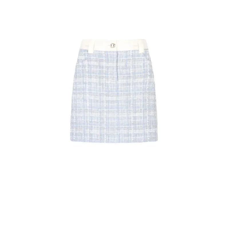Morgan De Toi Blue Polyester Skirt flowy skirt hem