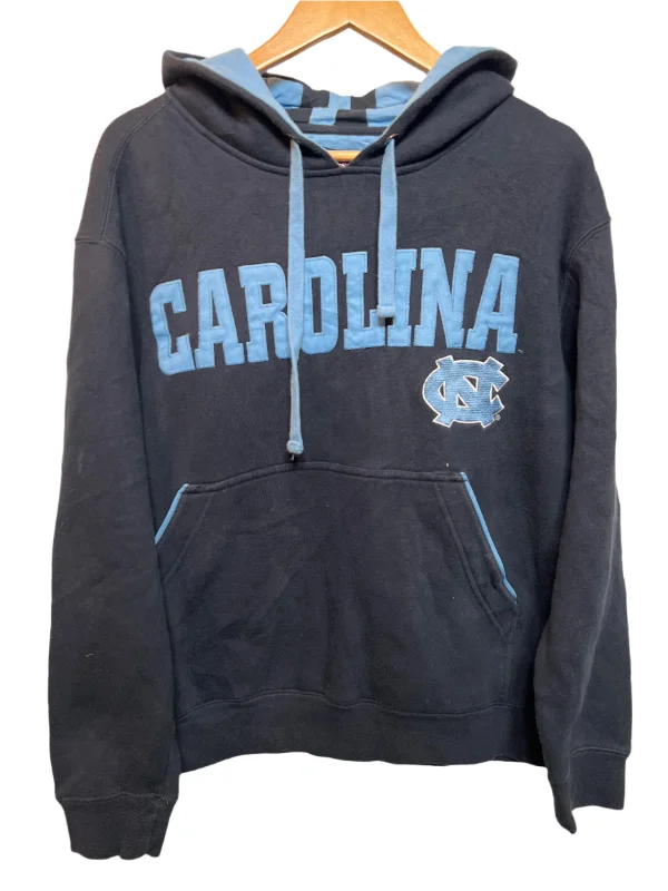 Champs Carolina Mens Navy Hoodie (Size S) Hoodie with Hem Fringe Bohemian Relaxed