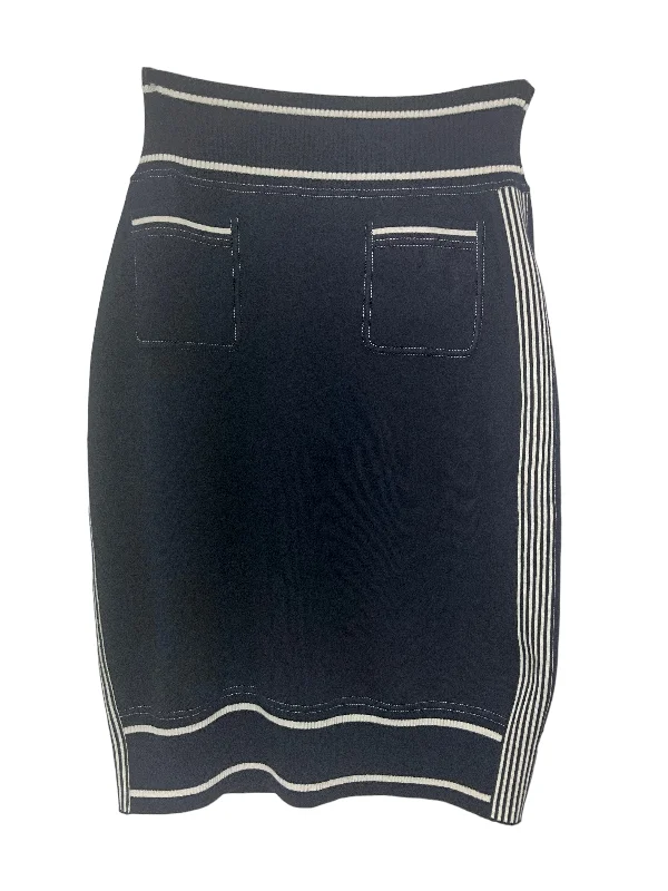CHANEL O8C Knit Stretch Cotton Skirt Size S NEW mini skirt trendy