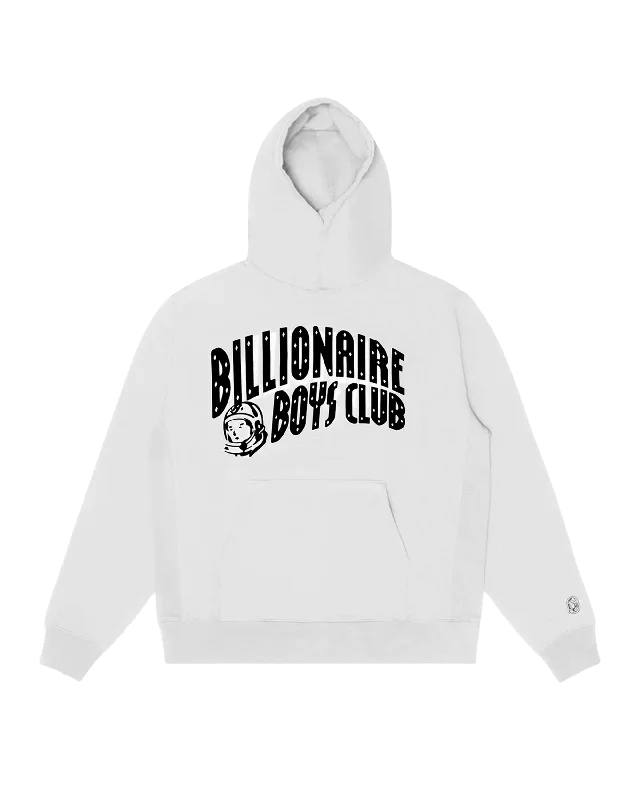 Classic Curve Logo Hoodie Hoodie with Metallic Shiny Futuristic