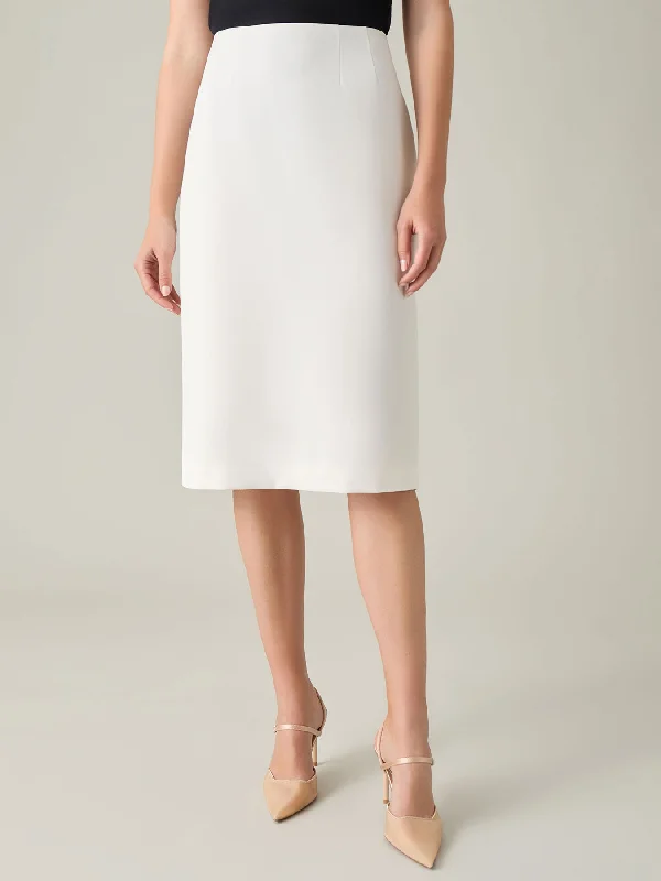 Lana Skirt, Iconic Stretch Crepe cashmere skirt plush