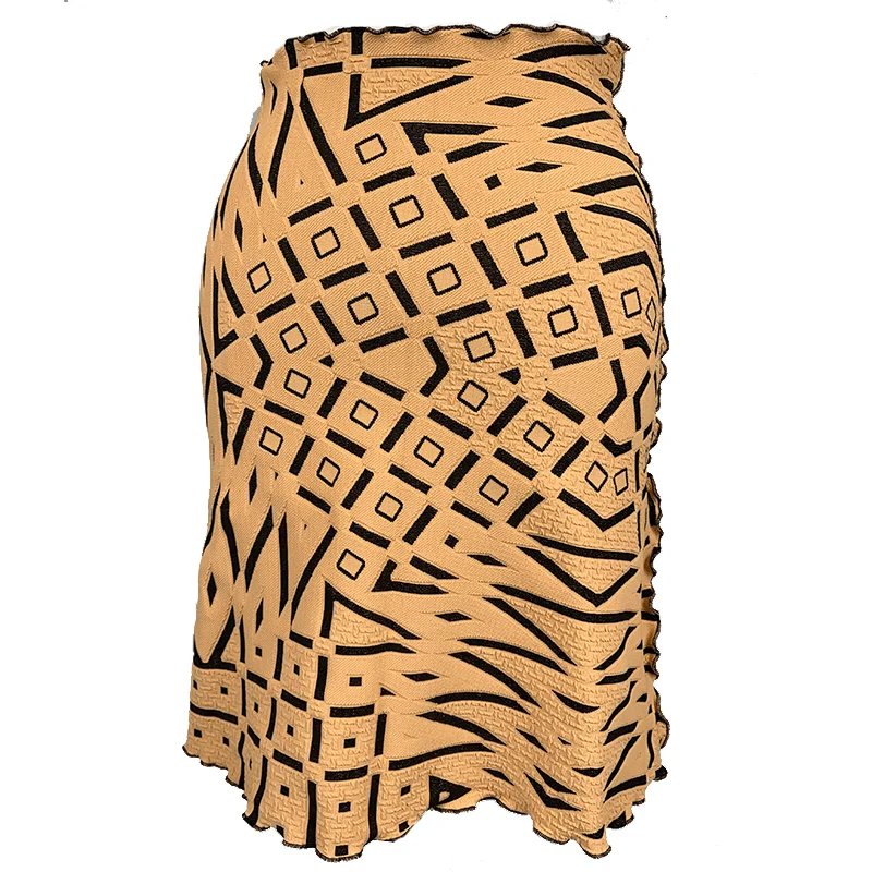 Clay Descolado Jacquard Knit Bias Skirt corduroy skirt comfortable