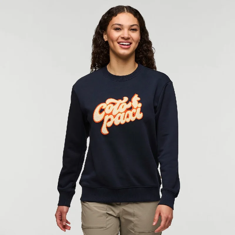 Coto-Patch Crew Sweatshirt - Womens Hoodie with Turtle Neck Cozy Winter