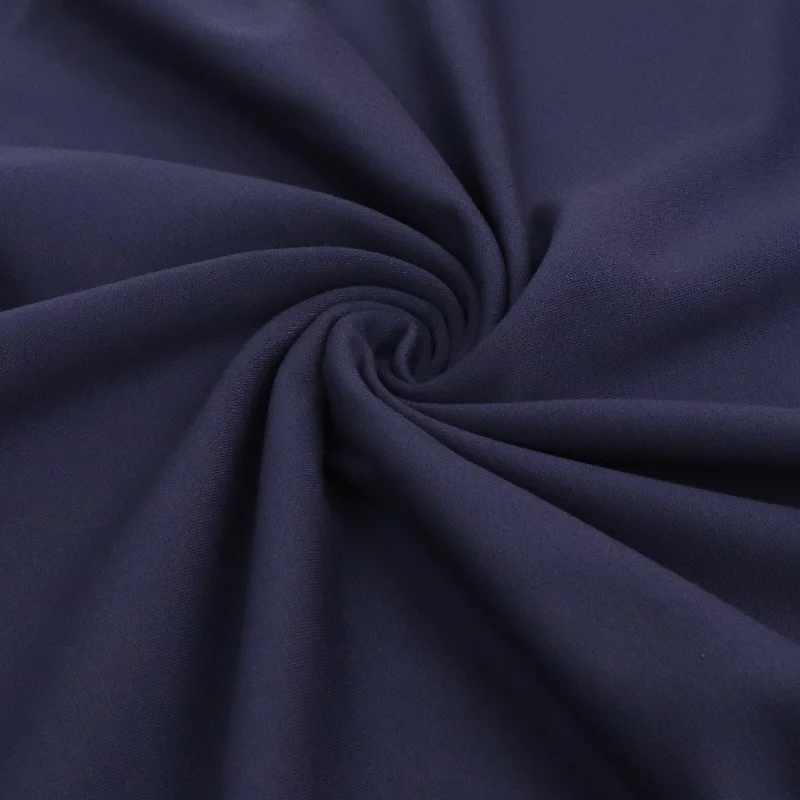 Cotton Sweatshirt Brushed Jersey - Navy Blue - END OF BOLT 64cm Hoodie with Bell Sleeves Flared Feminine