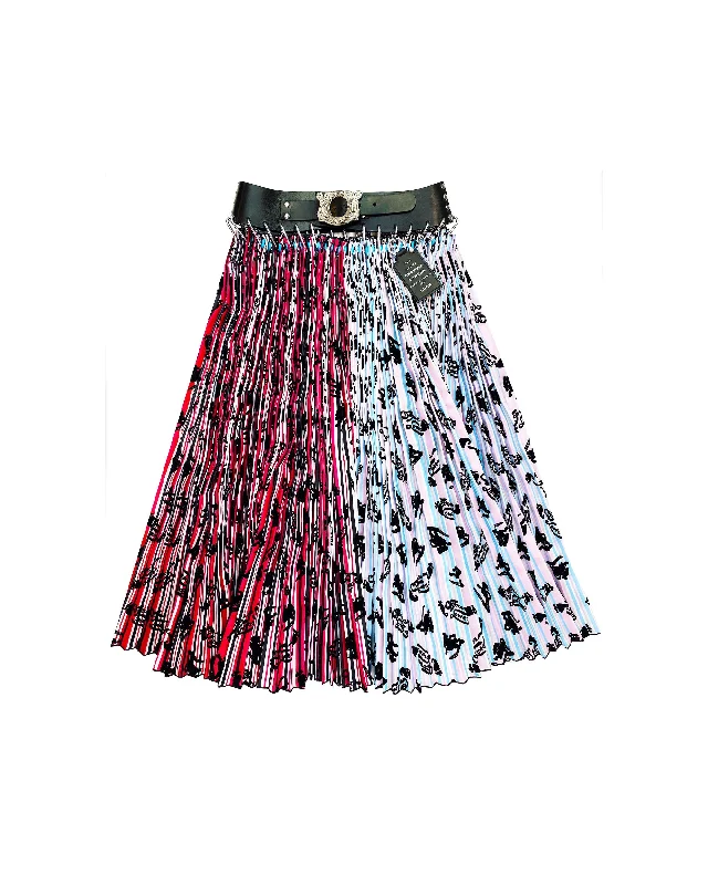 Daydream Midi Carabiner Skirt - Pink / White boho skirt vibe