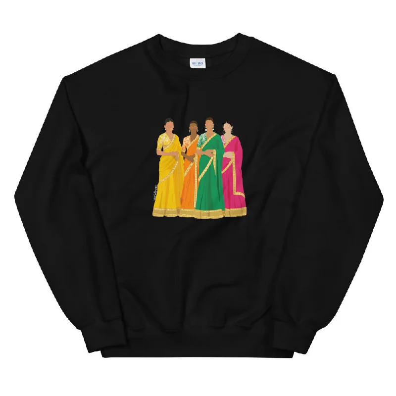 Desi Aunties Sweatshirt Hoodie with Patch Decorative Personalized