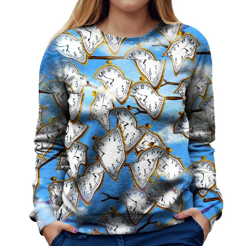 Disintegrated Time Sweatshirt Hoodie with Hood Adjustable Protection