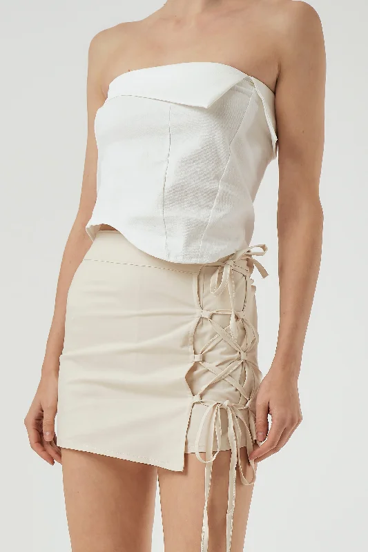 Emily Lace Up Skorts chiffon skirt floaty
