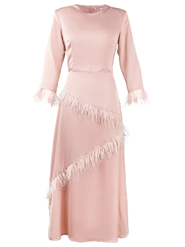 Esteem Couture Pink Feather Skirt wool skirt sturdy