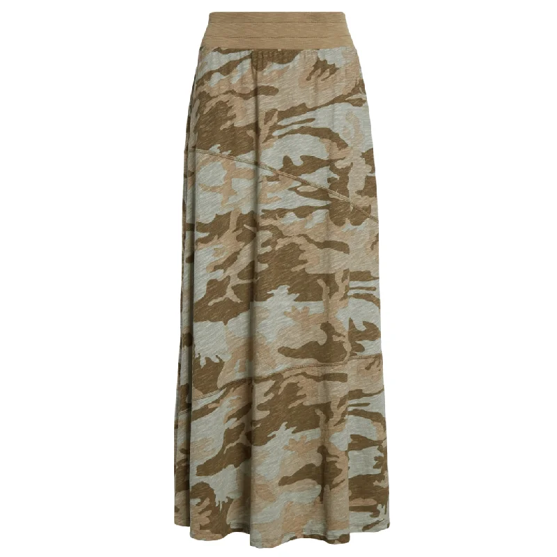Faded Camo Skirt satin skirt smooth