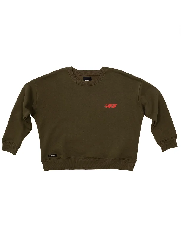 FF Feuerball /  Women Sweatshirt Hoodie with Side Slits Relaxed Casual