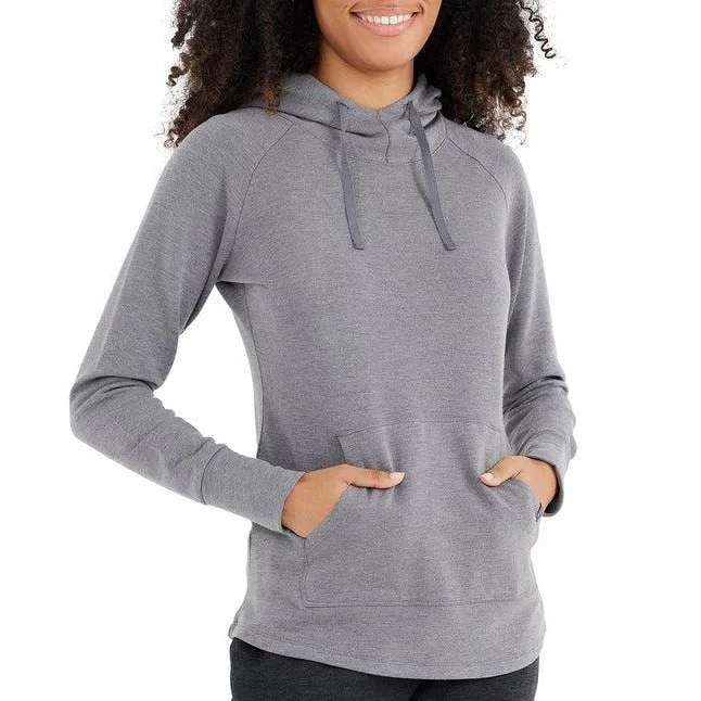 Free Fly Women's Bamboo Fleece Pullover Hoody Hoodie with Crew Neck Simple Timeless