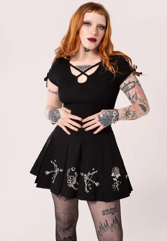 Hellbunny - Astrology - Skirt corduroy skirt cozy