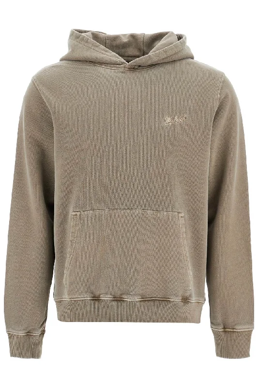 Hooded Sweatshirt With Tie-d Hoodie with Hem Raw Edge Edgy Unfinished