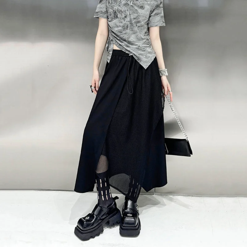 Irregular Patchwork A-line Skirt boho skirt vibe