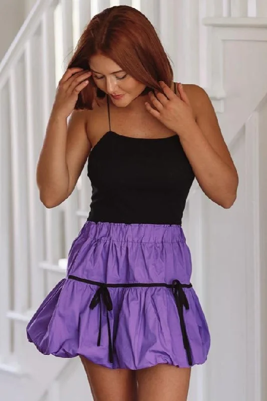 It's a New Day Skirt - Purple and Black chiffon skirt delicate