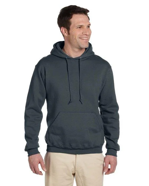 Jerzees Adult Super Sweats  NuBlend  Fleece Pullover Hooded Sweatshirt 4997 Hoodie with Contrast Stitching Detailed Premium