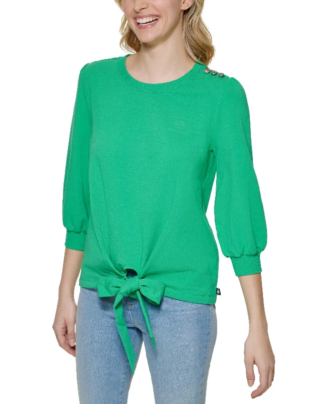 Karl Lagerfeld Paris Bow Sweatshirt Hoodie with Reflective Safety Nightwear