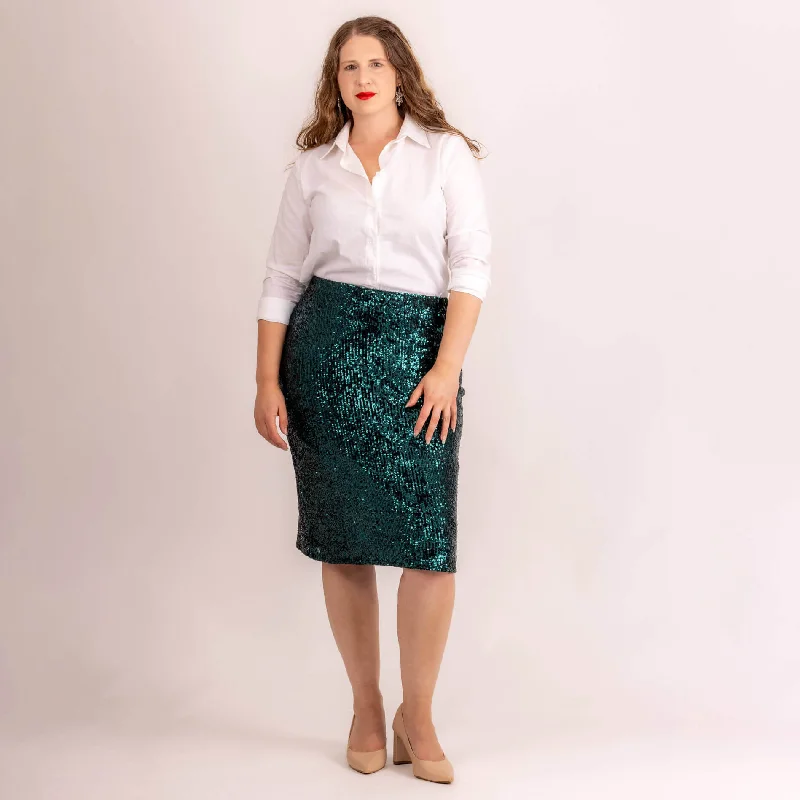 Laurel Sequin Skirt velvet skirt glossy