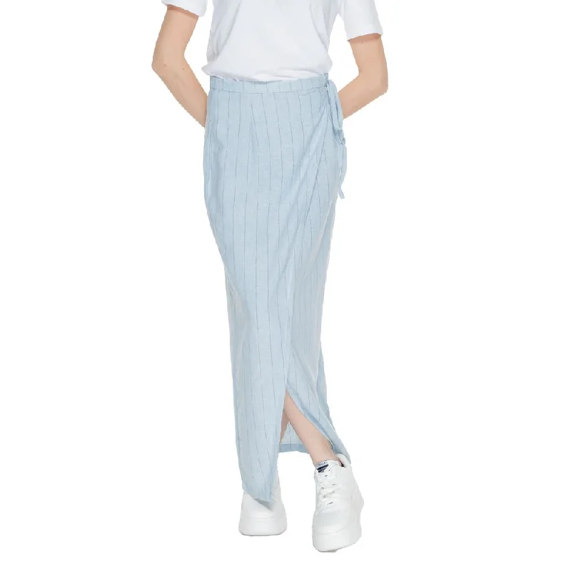 Vero Moda Light Blue Linen Skirt lace skirt feminine