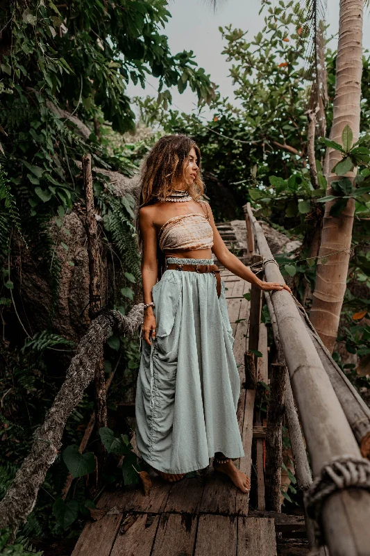 Maxi Skirt Alaina Sage lace skirt feminine