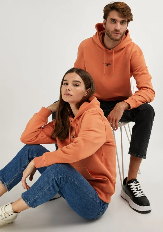 Mid Logo Hoodie Volcano / Black Hoodie with Embroidery Detailed Premium