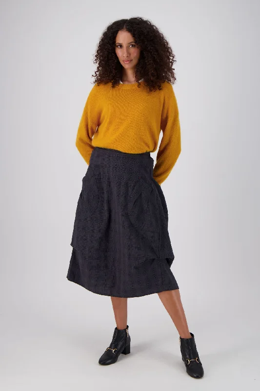 Milwaukee Textured Skirt Charcoal seamless skirt comfort