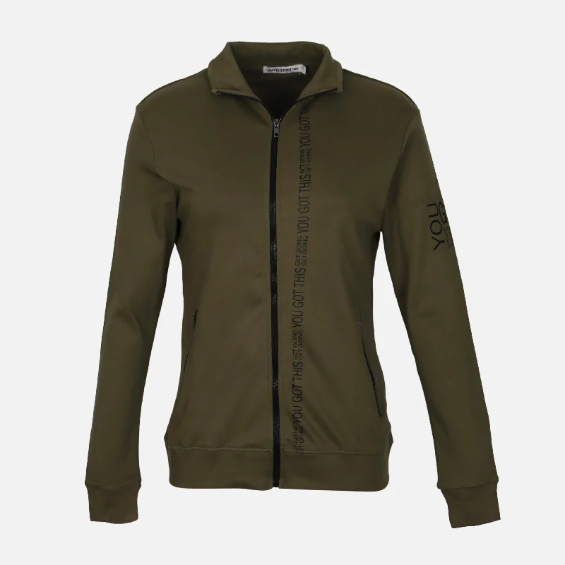 LADIES INTERLOCK ZIPUP SWEATSHIRT Oversized Hoodie Comfort Casual