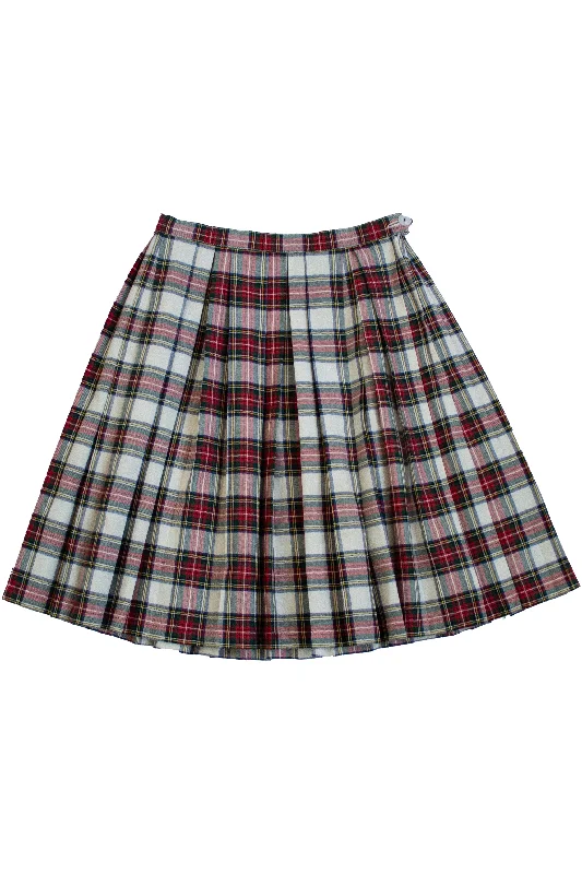 No Label - Plaid Mini Skirt wool skirt breathable