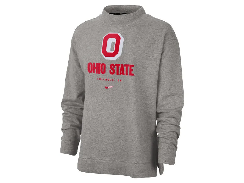 Women's Vault Mock Neck Sweatshirt Hoodie with V-Neck Classic Versatile