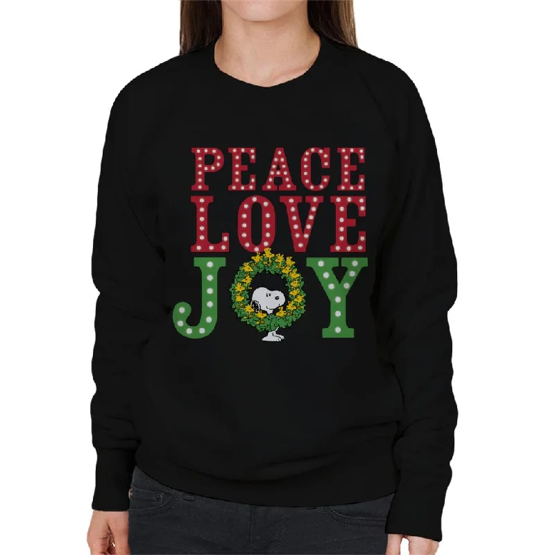 Peanuts Snoopy Woodstock Wreath Women's Sweatshirt Hoodie with Hem Drawcord Adjustable Customizable Peanuts Snoopy Woodstock Wreath Women's Sweatshirt Hoodie with Hem Drawcord Adjustable Customizable