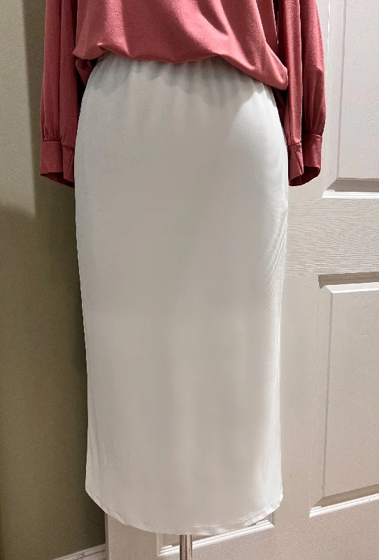 Pencil Skirt- Off White lace skirt romantic