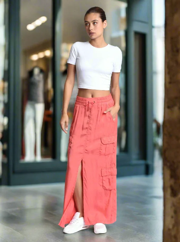 Phoenix Tencel Cargo Skirt denim skirt fashionable