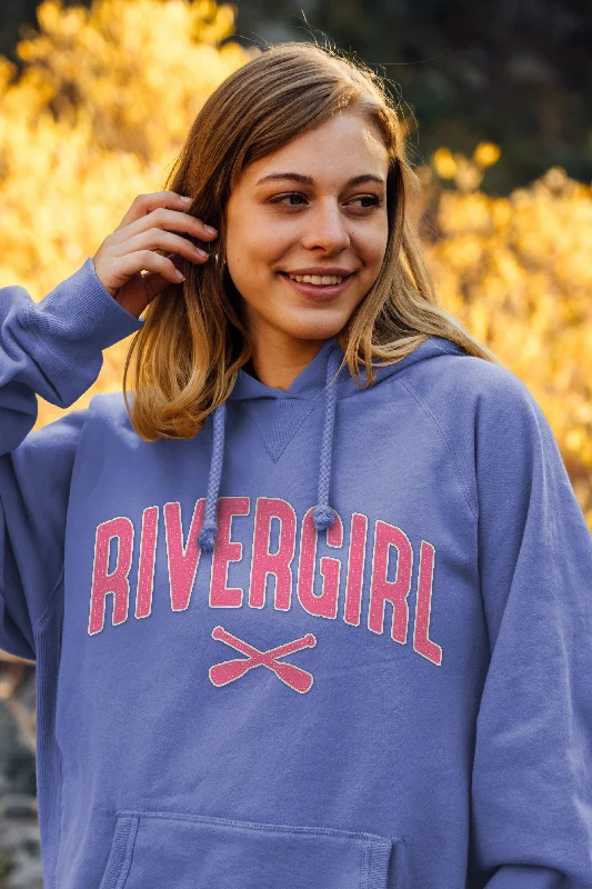 Rivergirl Sanded Fleece Hooded Sweatshirt Hoodie with Belted Waist Structured Tailored