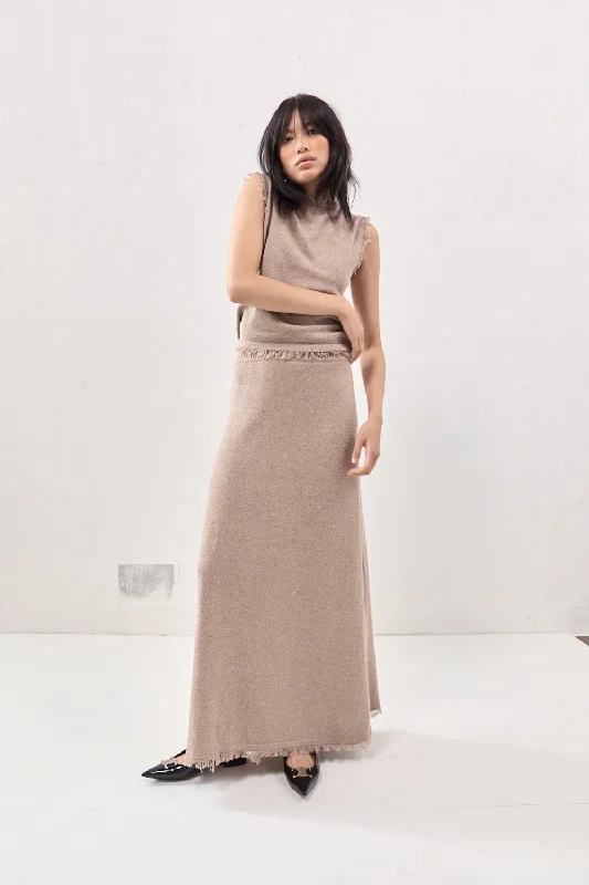 Rowe Knit Maxi Skirt Mocha maxi skirt elegant