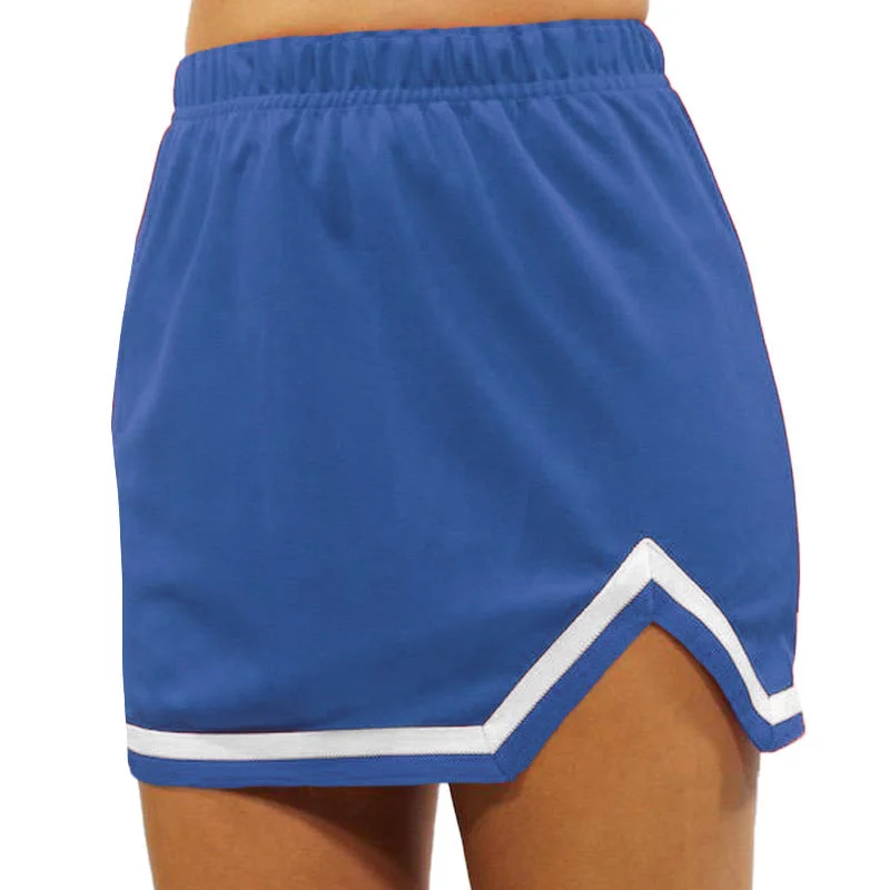 Blue & White V-Cut Tailgate Skirt cashmere skirt rich