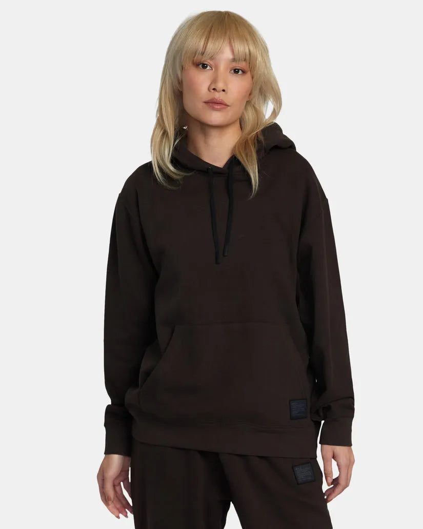 RVCA Womens Sweatshirt Selects Hooded Base Layer Top Hoodie with Patch Decorative Personalized RVCA Womens Sweatshirt Selects Hooded Base Layer Top Hoodie with Patch Decorative Personalized