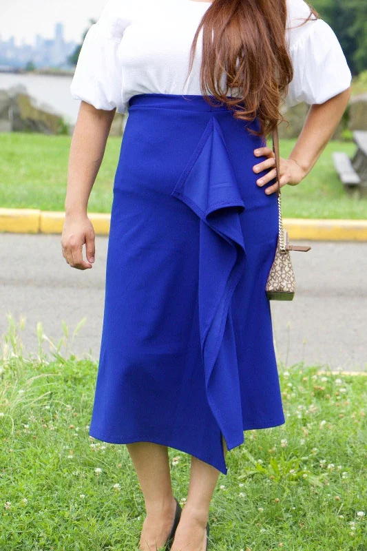 Samantha Blue Skirt cotton skirt soft