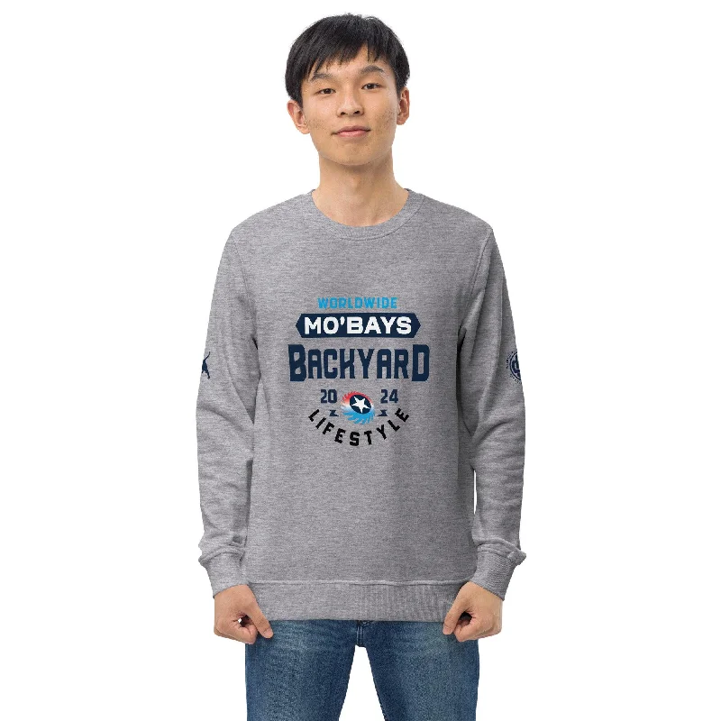 Simple Unisex Organic Sweatshirt (Light Color) Hoodie with Button Placket Classic Preppy