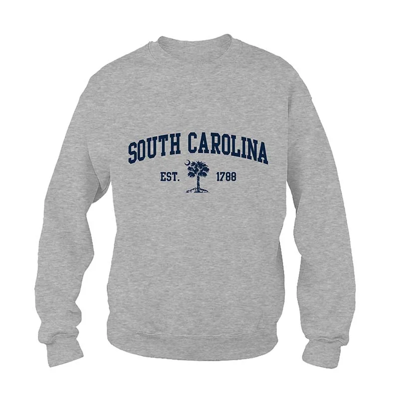 South Carolina Est. in 1788 Crewneck Sweatshirt Hoodie with Camouflage Military Edgy South Carolina Est. in 1788 Crewneck Sweatshirt Hoodie with Camouflage Military Edgy