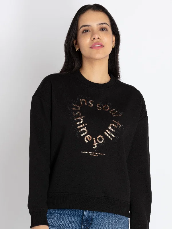 Womens Printed Round Neck Sweatshirt Hoodie with Pocket Utility Practical