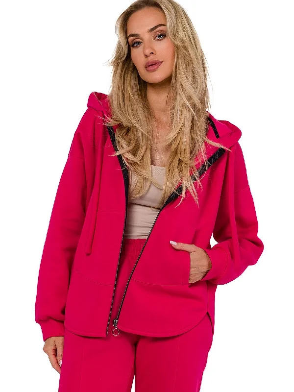 Sweatshirt Moe Hoodie with Metallic Shiny Futuristic