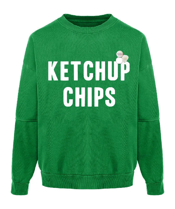 Sweatshirt roller grass "KETCHUP" Hoodie Dress Longline Feminine