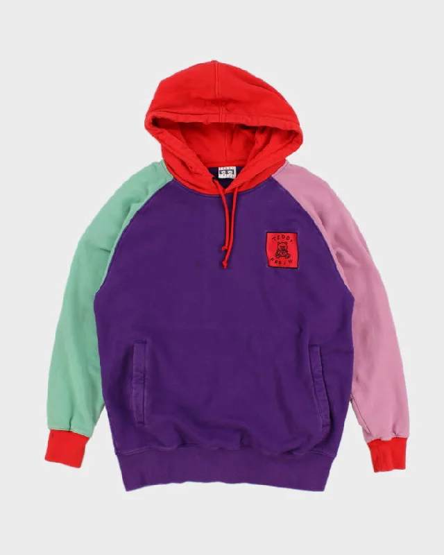 Teddy Fresh Colour Block Hoodie - M Hoodie with Strings Custom Fit Adjustable