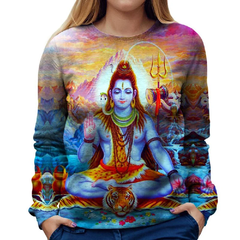 The Great Shiva Womens Sweatshirt Hoodie with Hem Raw Edge Edgy Unfinished
