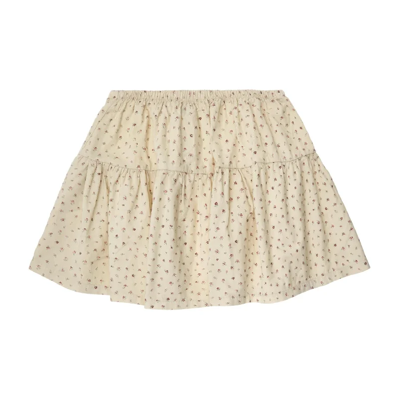 Tocoto Vintage Floral micro corduroy mini skirt denim skirt classic